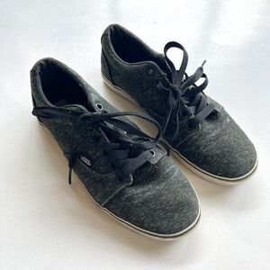 VANS Black Glitter Women's Sneakers Size‎ 7 Lace Up Athletic Shoes